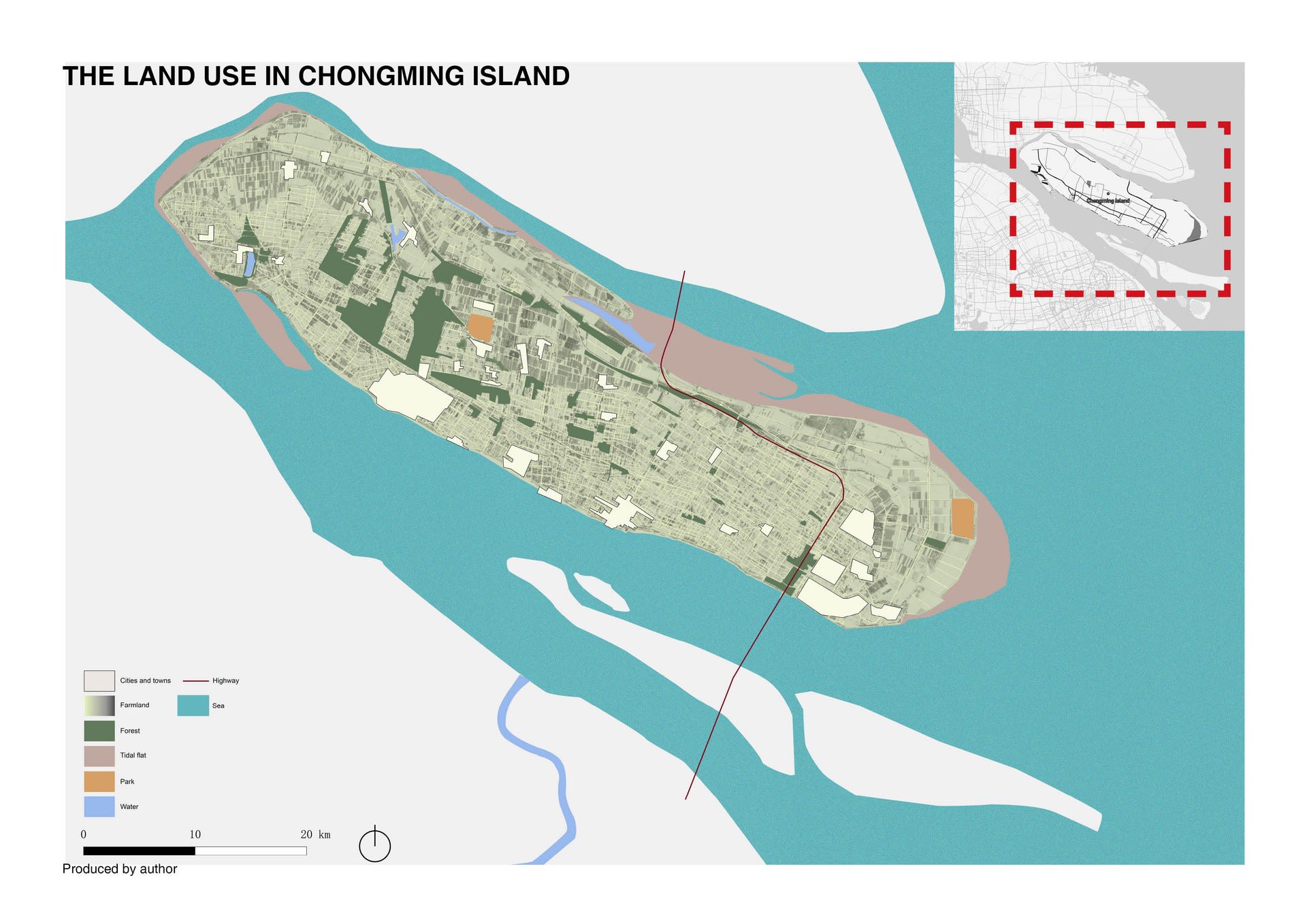 The land use in Chongming island