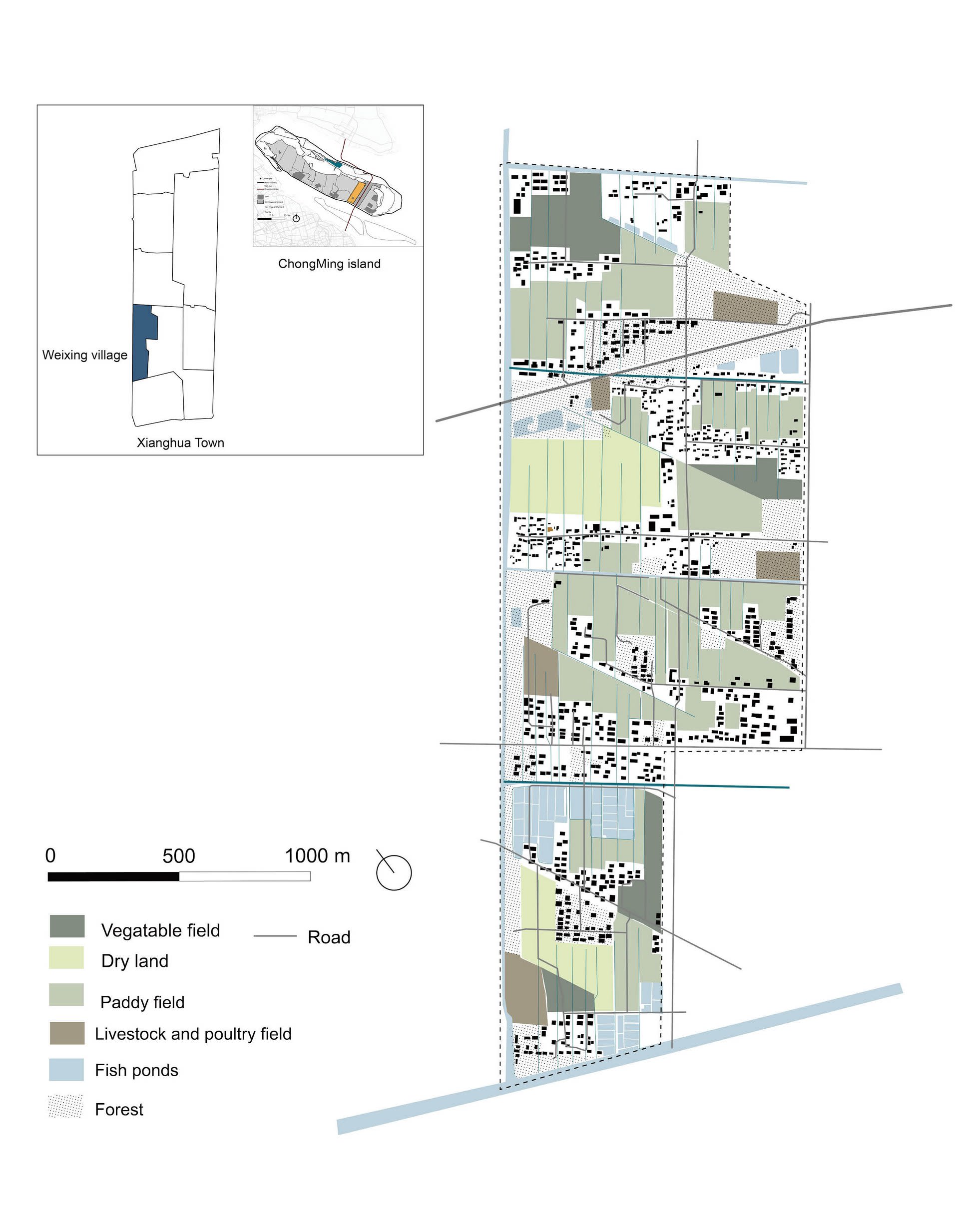 The map of Weixing village