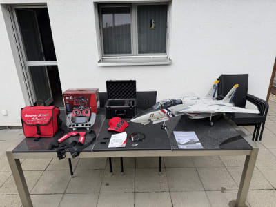 F-14 Tomcat 2x 80mm EDF mit Afterburner und MZ-32 Steuerung und zus. 2x GR-18