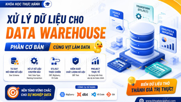 Khóa Học Xử Lý Dữ Liệu Cho Data Warehouse (phần Cơ Bản) Cùng Vịt Làm Data
