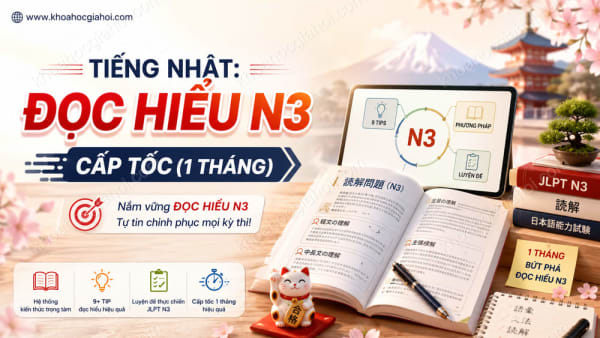 Khóa Học Tiếng Nhật: Đọc Hiểu N3 Cấp Tốc (1 Tháng)