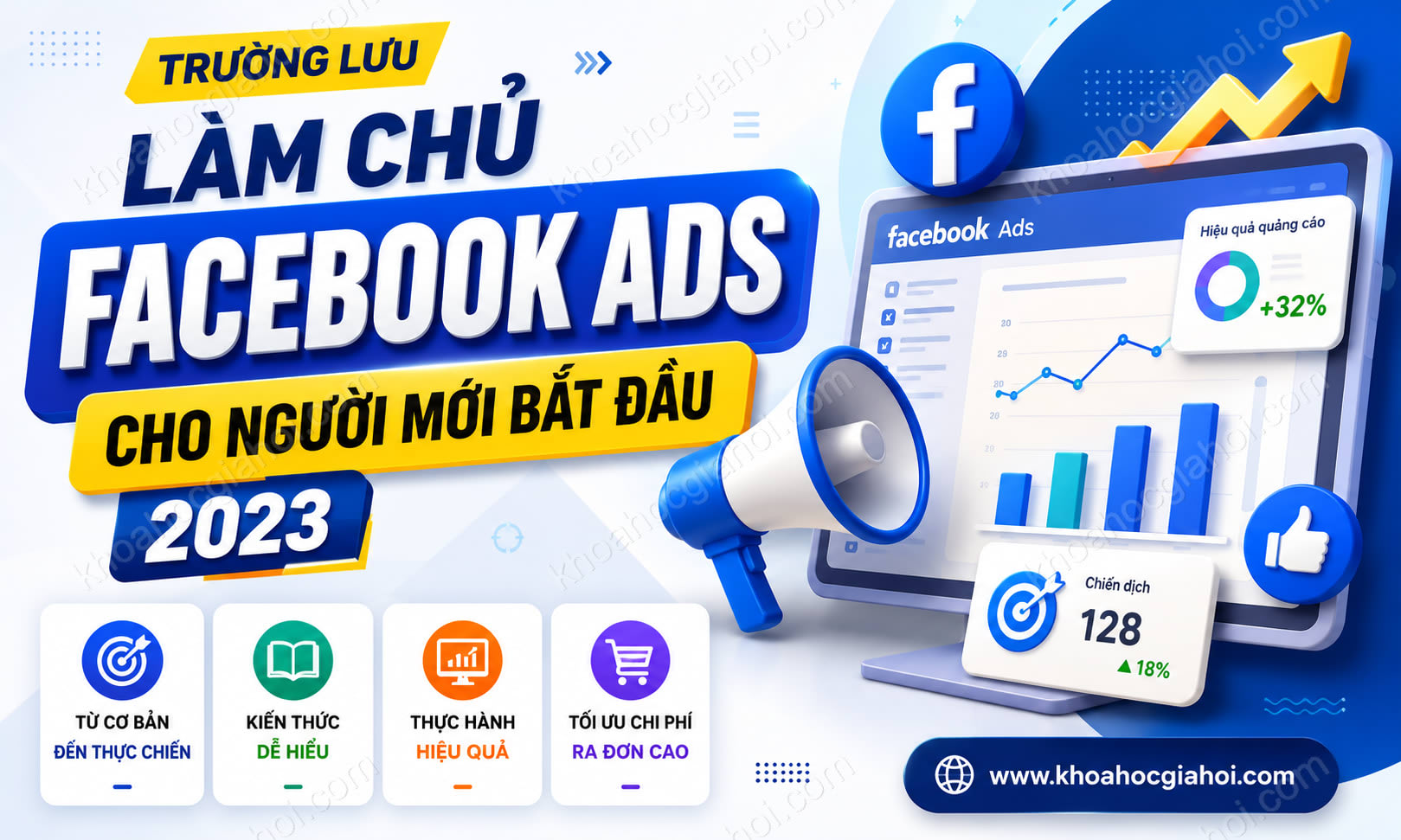 Khóa Học Trường Lưu Làm Chủ Facebook Ads Cho Người Mới Bắt Đầu 2023