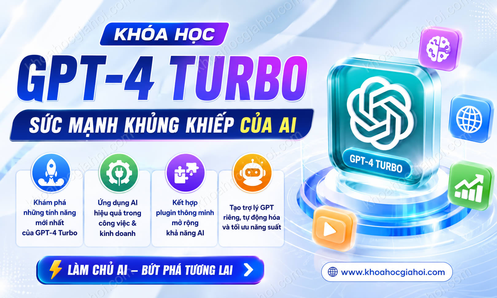 Khóa Học GPT - 4 Turbo - Sức Mạnh Khủng Khiếp Của 1 Siêu AI