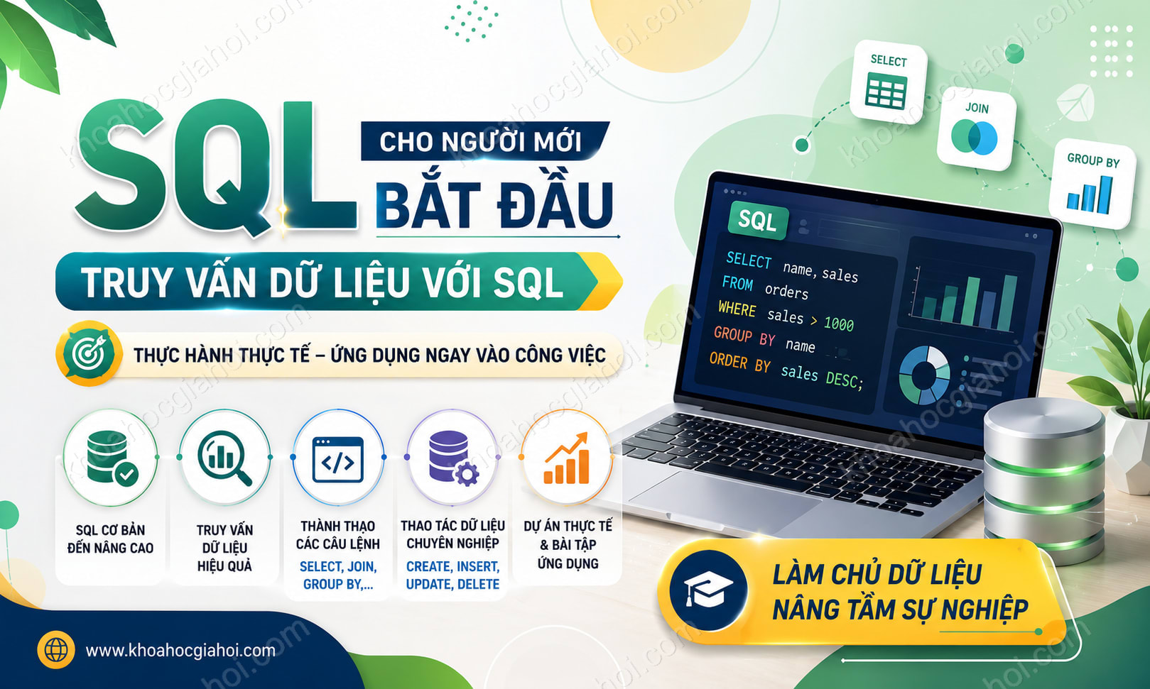 Khóa Học Sql Cho Người Mới Bắt Đầu – Truy Vấn Dữ Liệu Với Sql