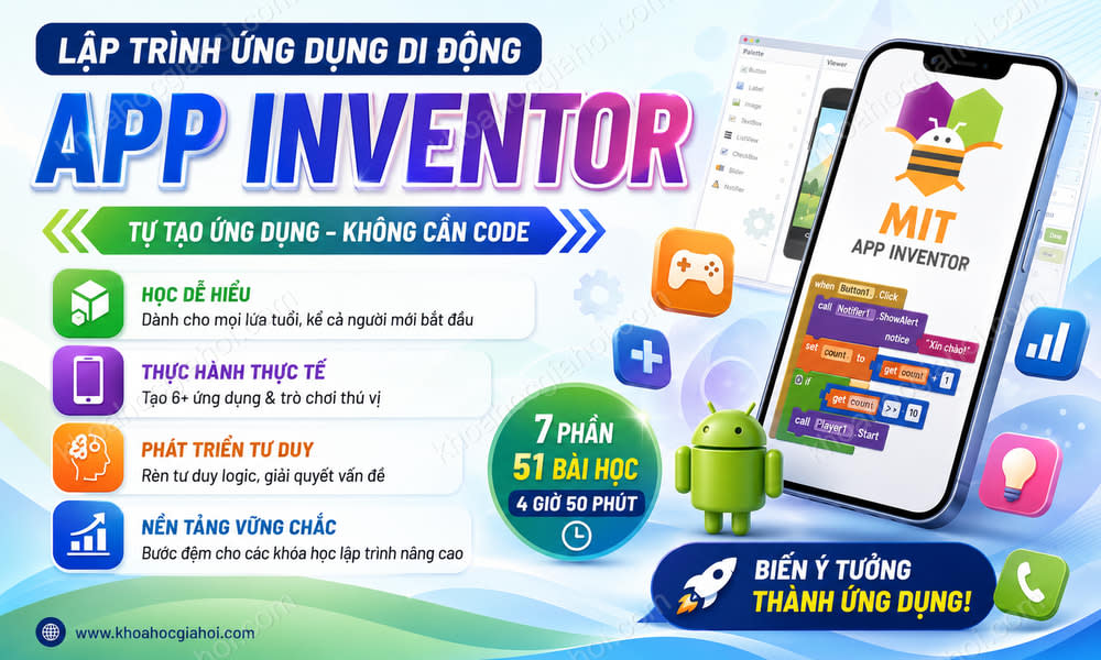 Khóa Học Lập Trình Ứng Dụng Di Động App Inventor