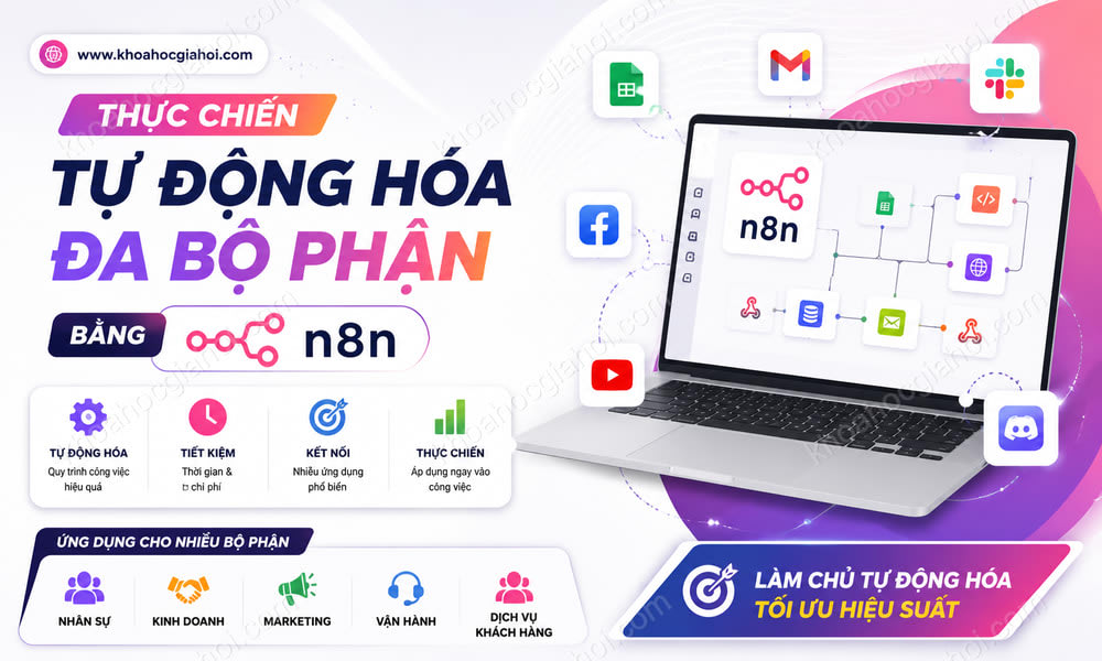 Khóa Học Thực Chiến Tự Động Hóa Đa Bộ Phận Bằng N8N