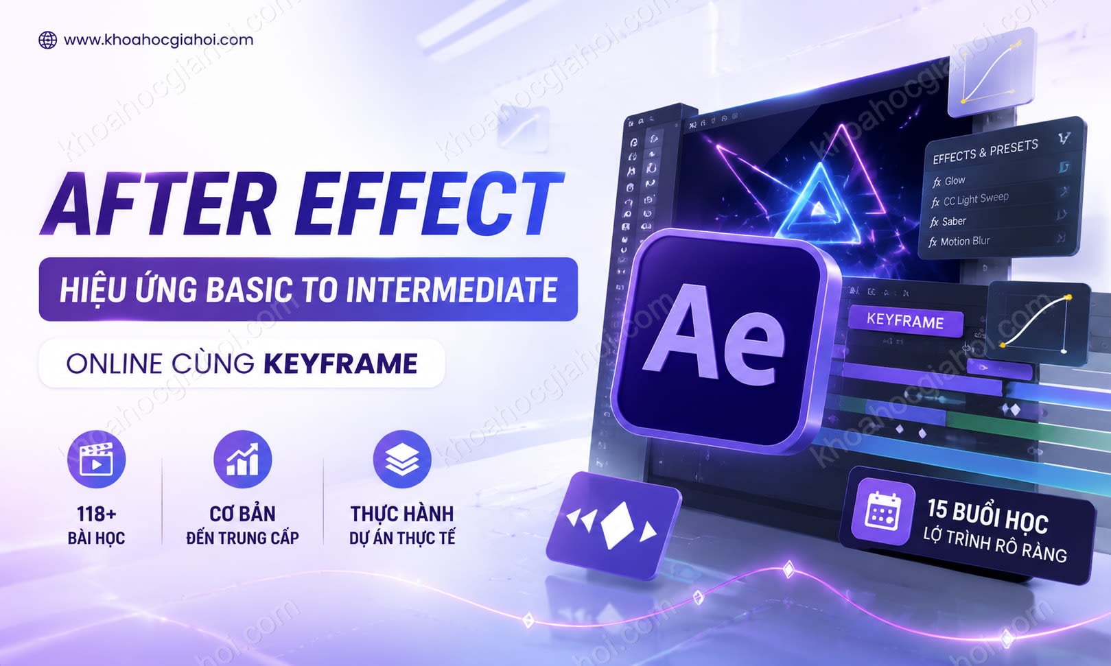 Khoá Học After Effect Hiệu Ứng Basic To Intermediate Online Cùng Keyframe