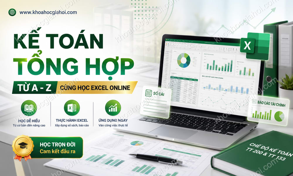 Kế Toán Tổng Hợp Từ A - Z Cùng Học Excel Online