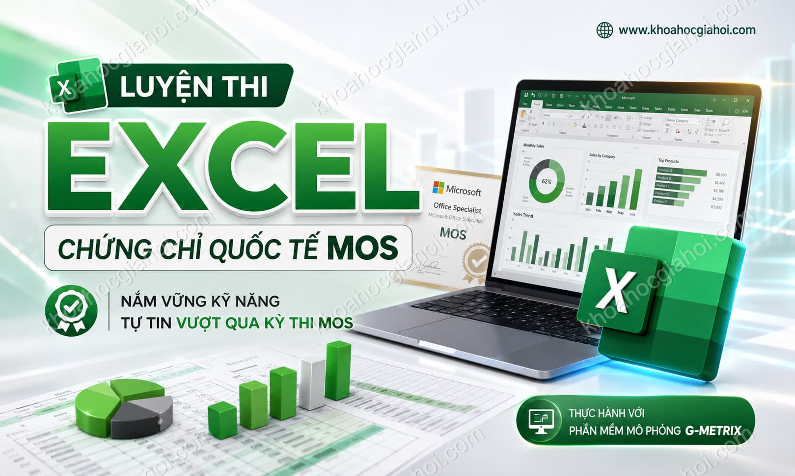 Khóa Học Luyện Thi Excel - Chứng Chỉ Quốc Tế Mos Khóa Học Luyện Thi Excel - Chứng Chỉ Quốc Tế Mos