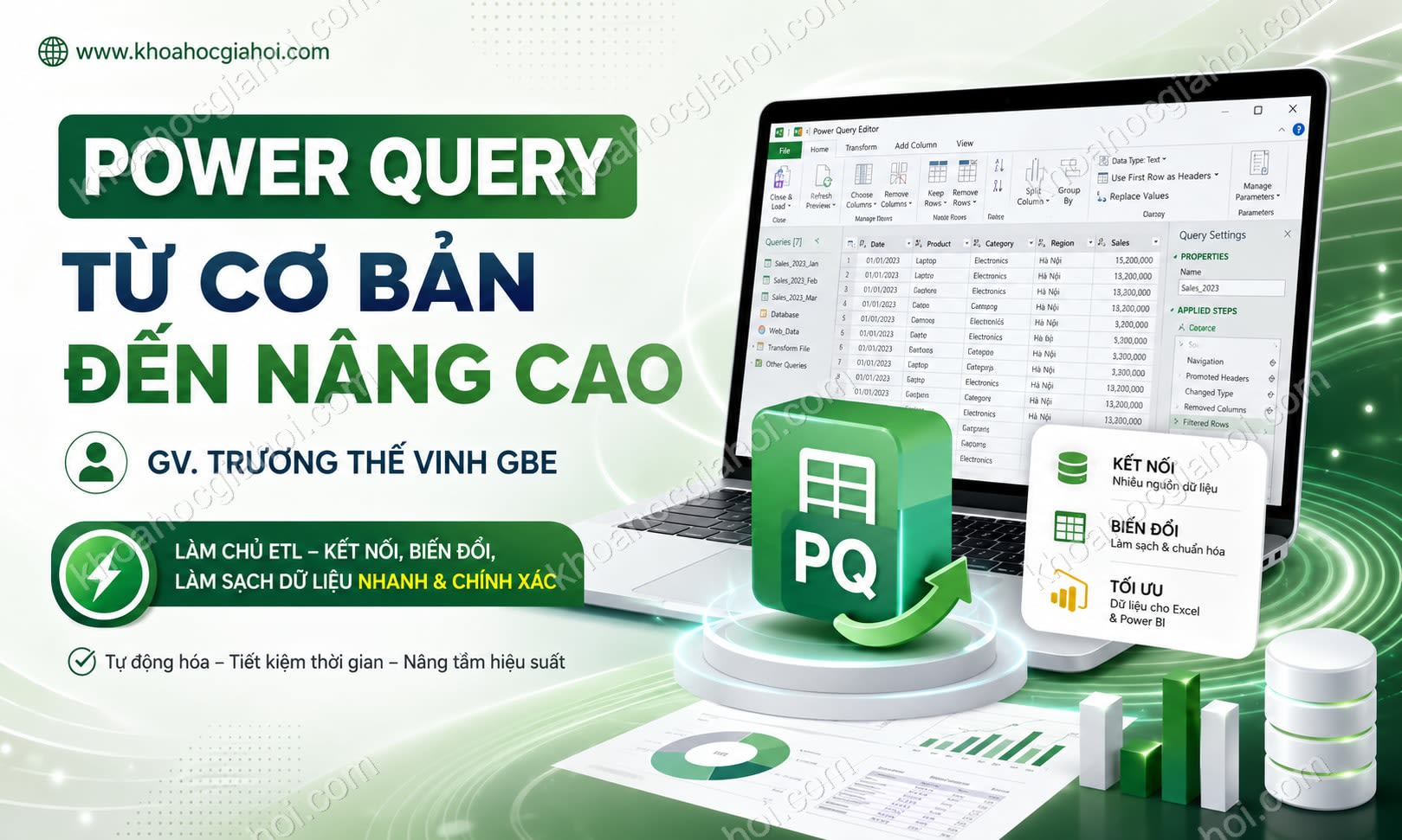 Khóa Học Power Query Từ Cơ Bản Đến Nâng Cao – Gv. Trương Thế Vinh Gbe