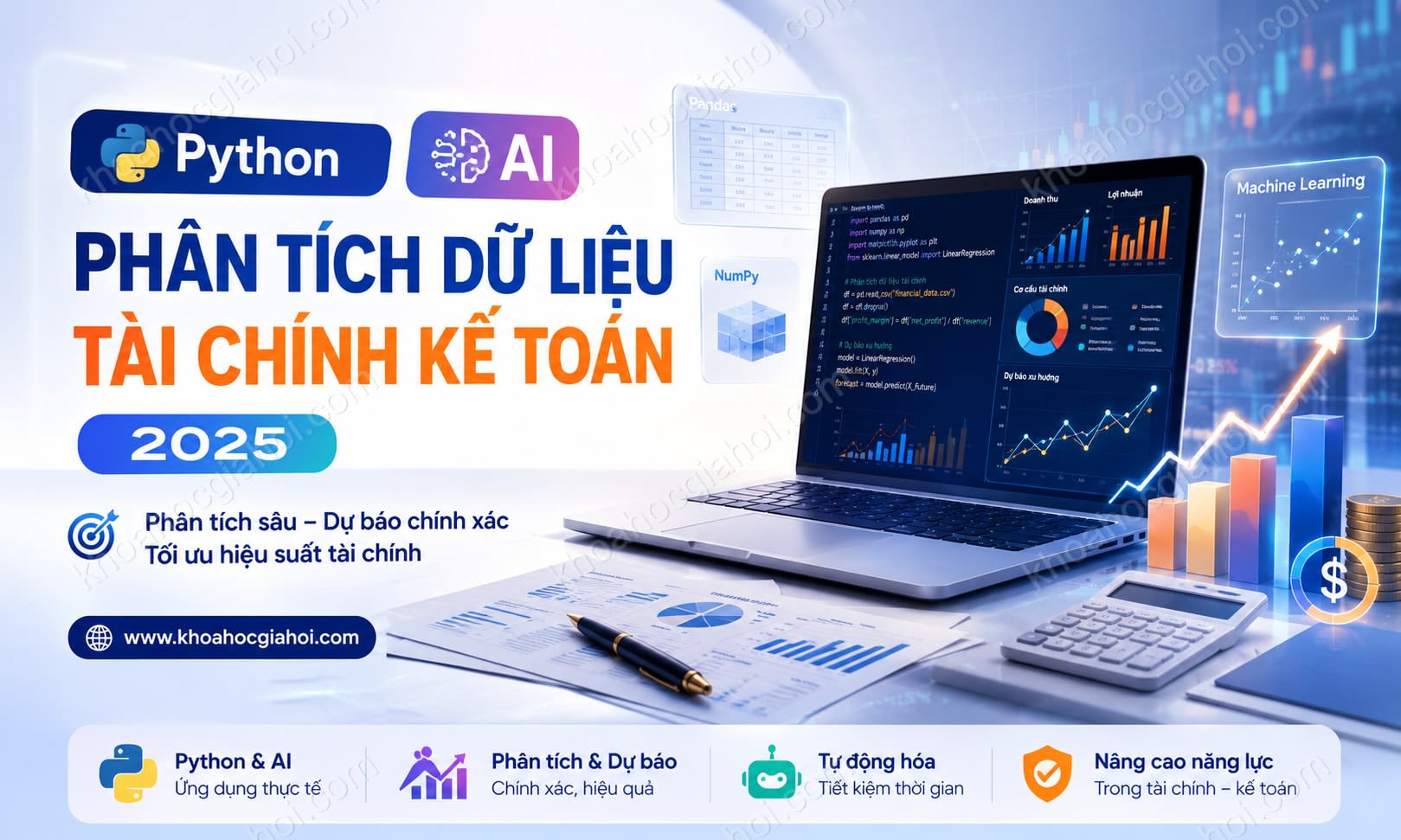 Khóa Học Python AI Cho Phân Tích Dữ Liệu Tài Chính Kế Toán 2025
