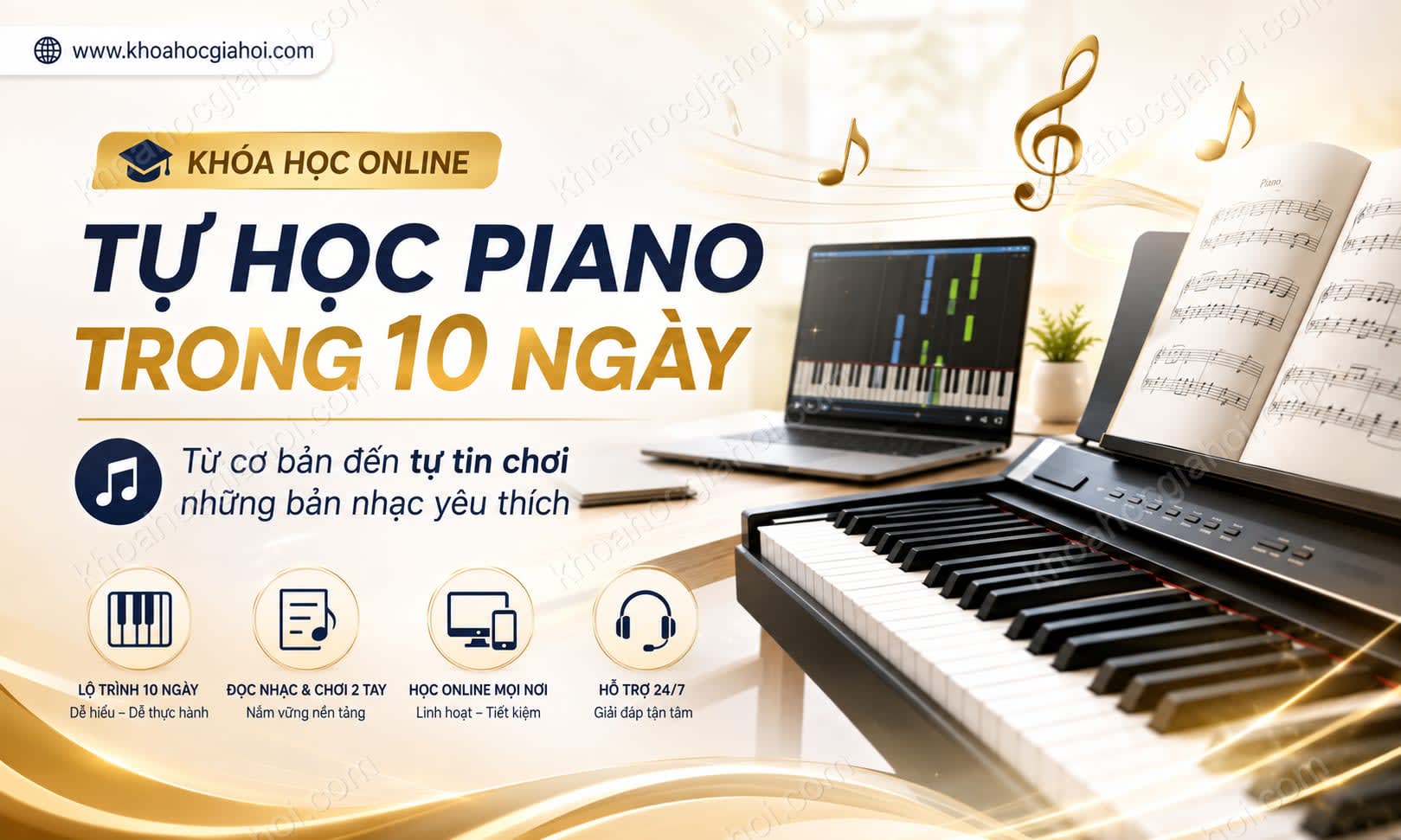 Khóa Học Tự Học Piano Trong 10 Ngày Khóa Học Tự Học Piano Trong 10 Ngày