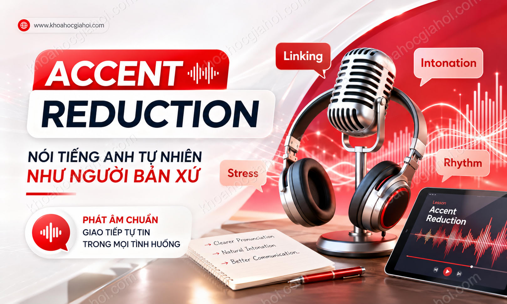 Khóa Học Accent Reduction - Nói Tiếng Anh Tự Nhiên Như Người Bản Xứ