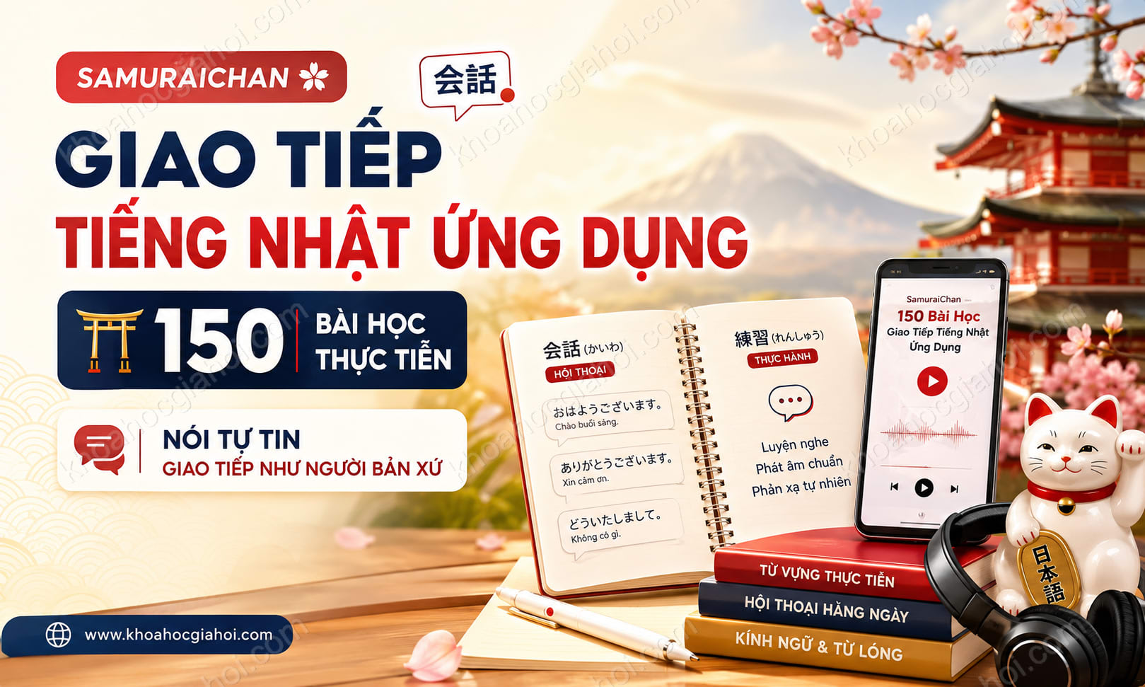 Khóa Học Giao Tiếp Tiếng Nhật Ứng Dụng - Samuraichan - 150 Bài