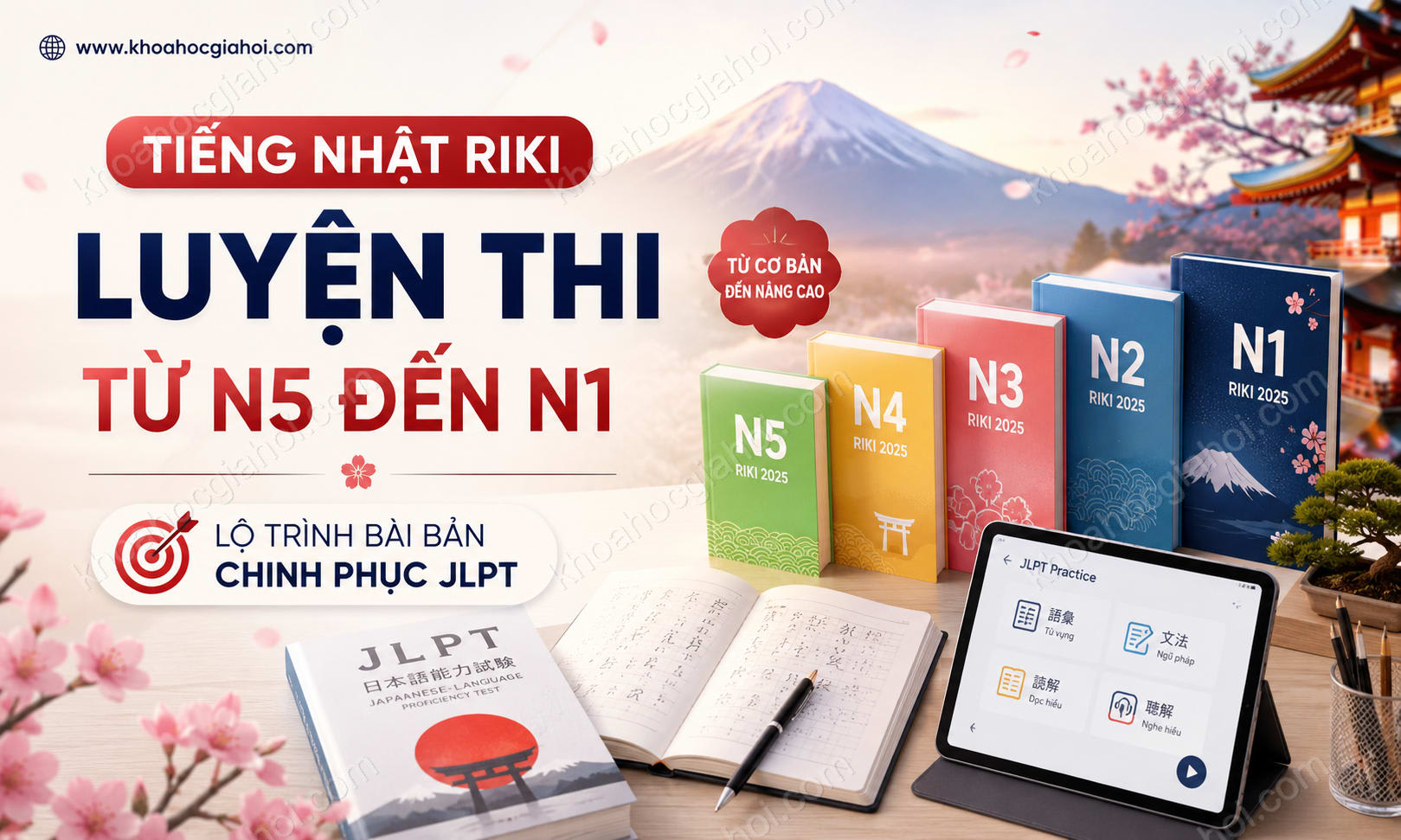 Khóa Học Tiếng Nhật Riki Luyện Thi Từ N5 Đến N1