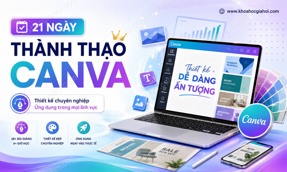 Khóa Học 21 Ngày Thành Thạo Canva