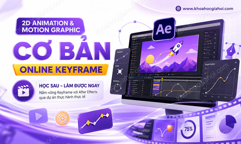 Khóa Học 2D Animation & Motion Graphic Cơ Bản Online Keyframe