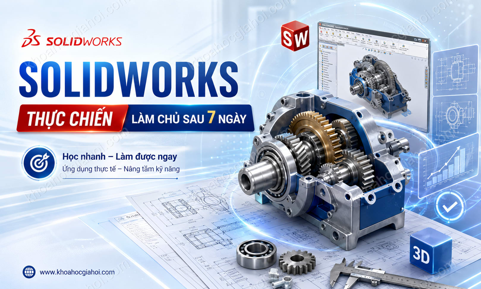Khóa Học Solidworks Thực Chiến - Làm Chủ Solidworks Sau 7 Ngày