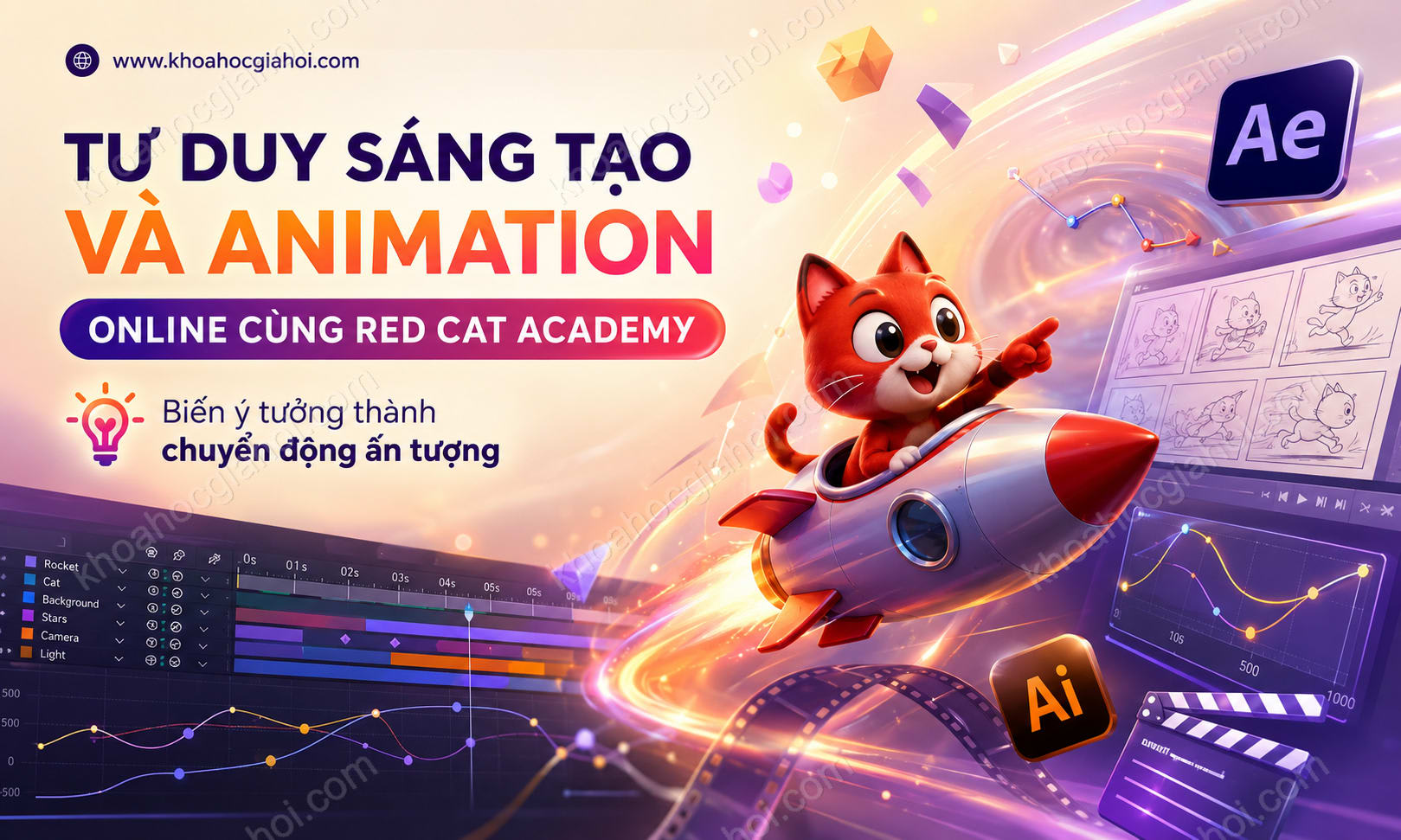 Khóa Học Tư Duy Sáng Tạo Và Animation Online Cùng Red Cat Academy