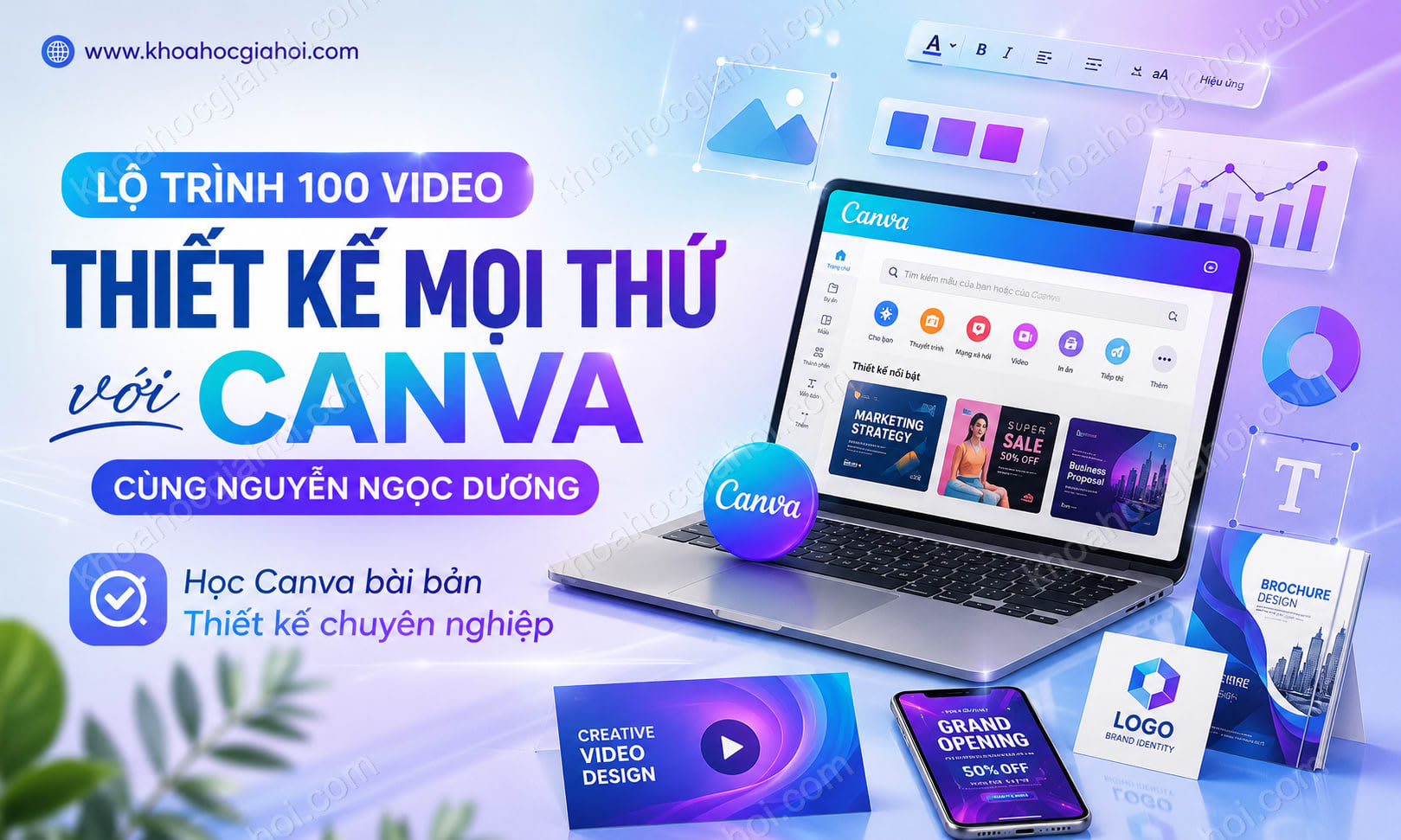Lộ Trình 100 Video Thiết Kế Mọi Thứ Với Canva Cùng Nguyễn Ngọc Dương