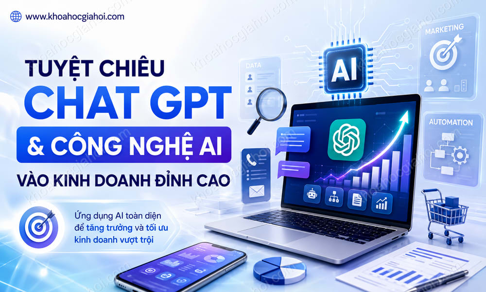 Khóa Học Tuyệt Chiêu Chat Gpt Và Công Nghệ AI Vào Kinh Doanh Đỉnh Cao
