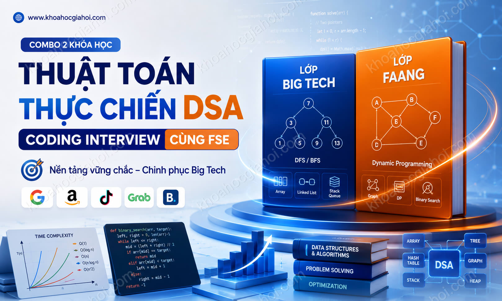 Combo 2 Khoá Học Thuật Toán Thực Chiến DSA For Coding Interview - Giúp Bạn Chinh Phục Big Tech Cùng Fse Combo 2 Khoá Học Thuật Toán Thực Chiến DSA For Coding Interview - Giúp Bạn Chinh Phục Big Tech Cùng Fse
