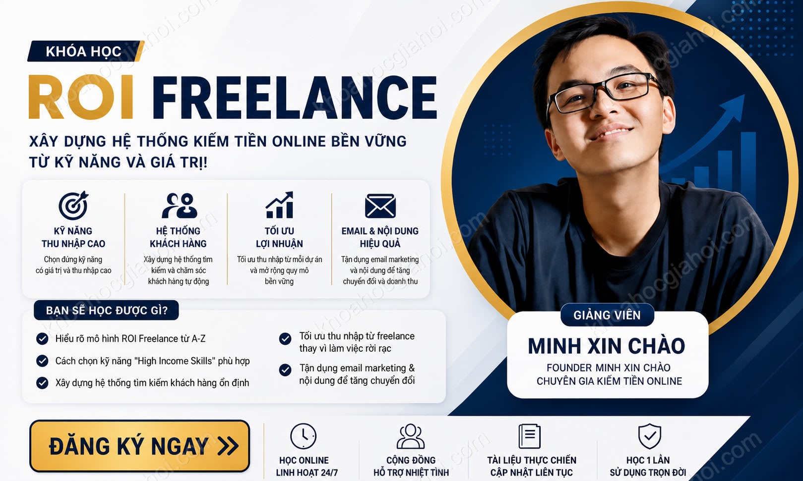 Khóa Học ROI Freelance Minh Xin Chào 2025