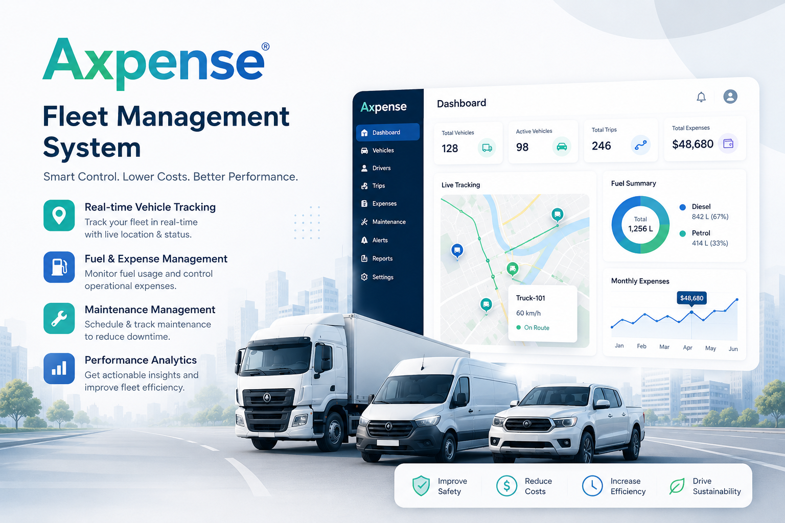 Axpense – لإدارة الاسطول و الأصول