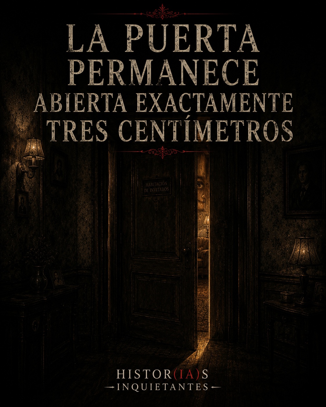 La puerta permanece abierta exactamente tres centímetros
