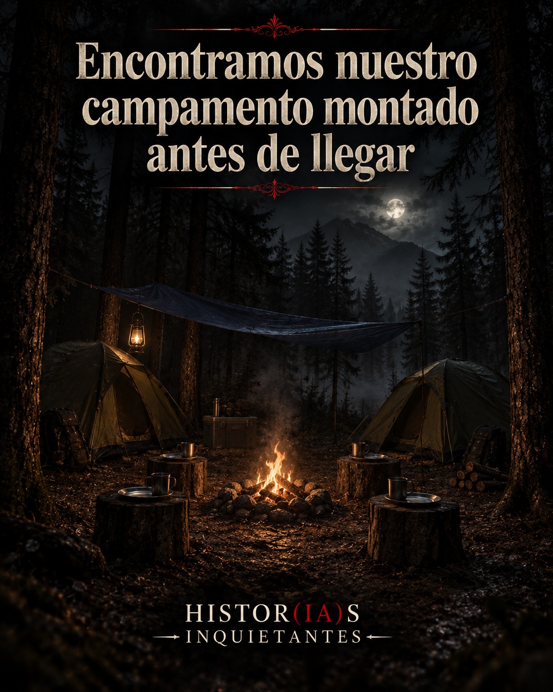Encontramos nuestro campamento montado antes de llegar