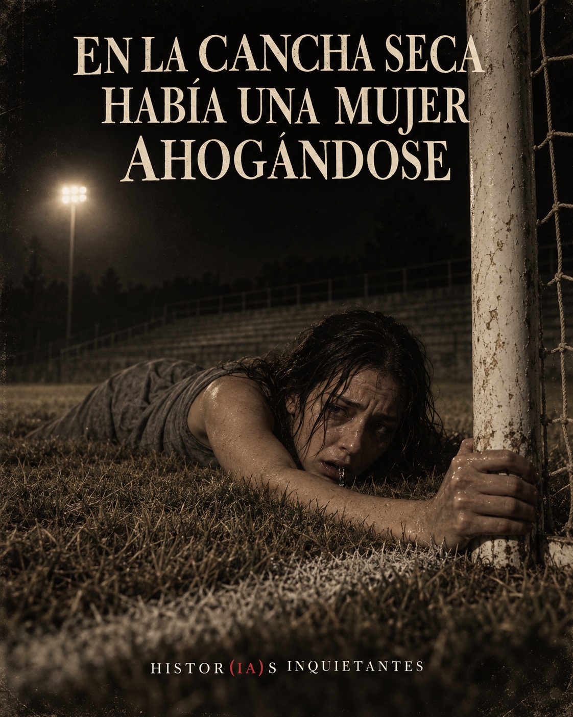En la cancha seca había una mujer ahogándose