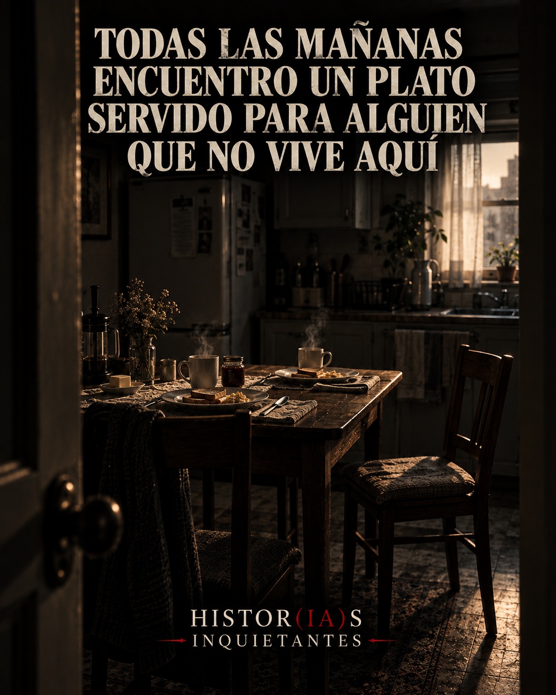 Todas las mañanas encuentro un plato servido para alguien que no vive aquí