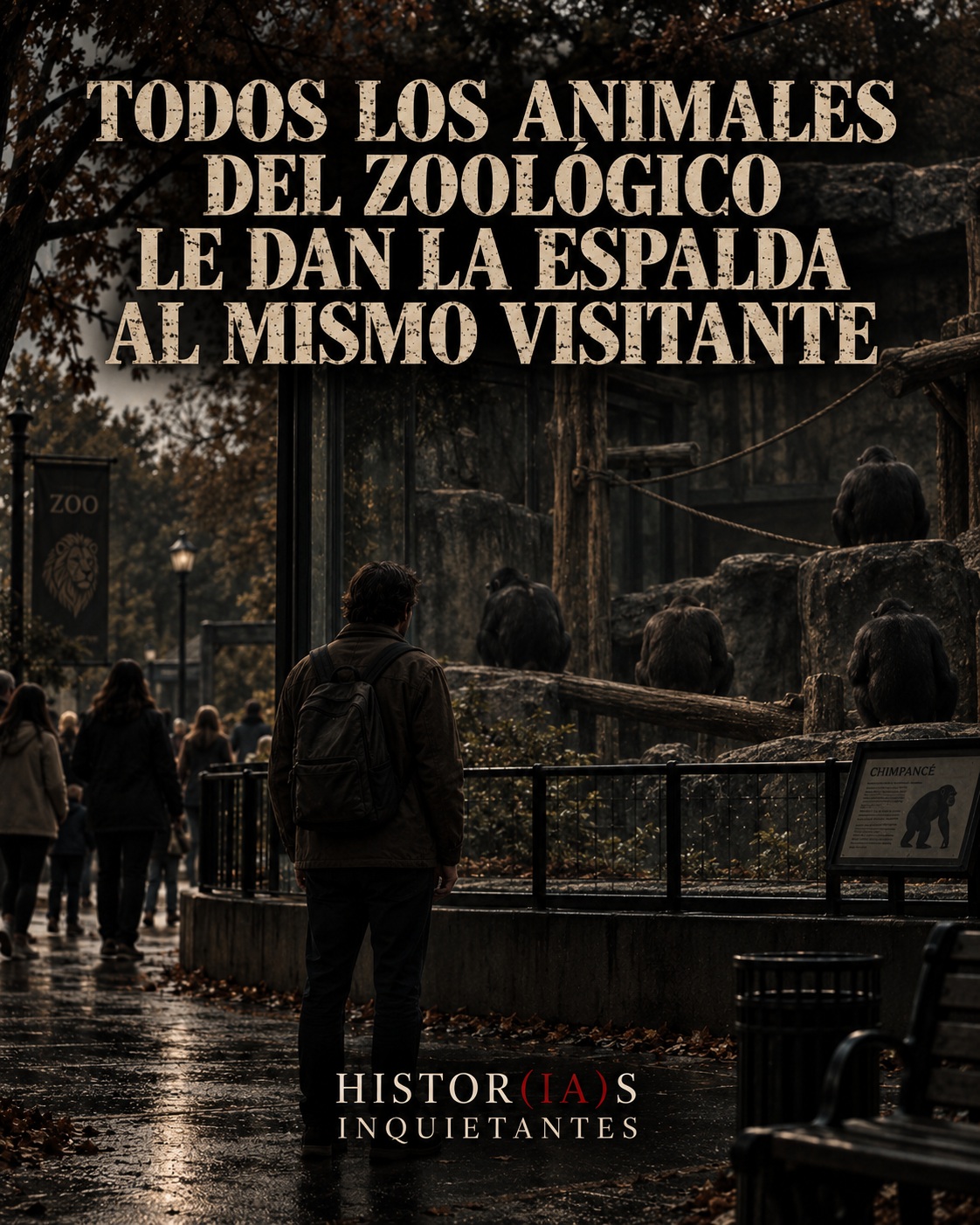 Todos los animales del zoológico le dan la espalda al mismo visitante
