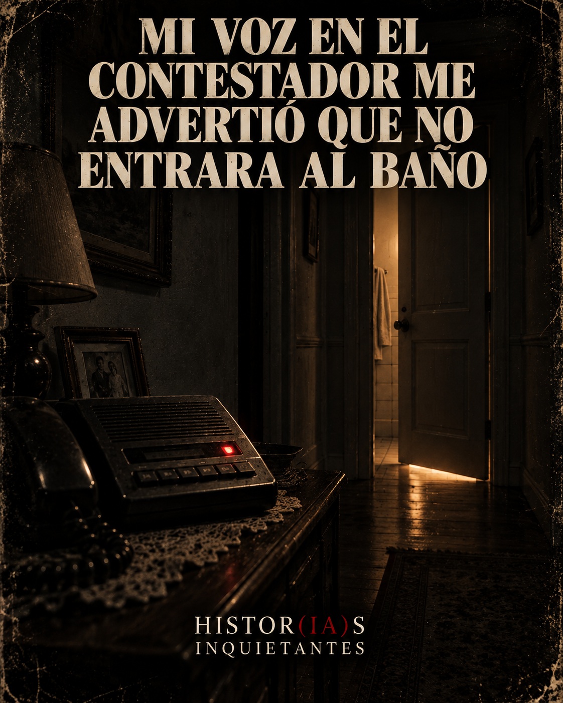 Mi voz en el contestador me advirtió que no entrara al baño