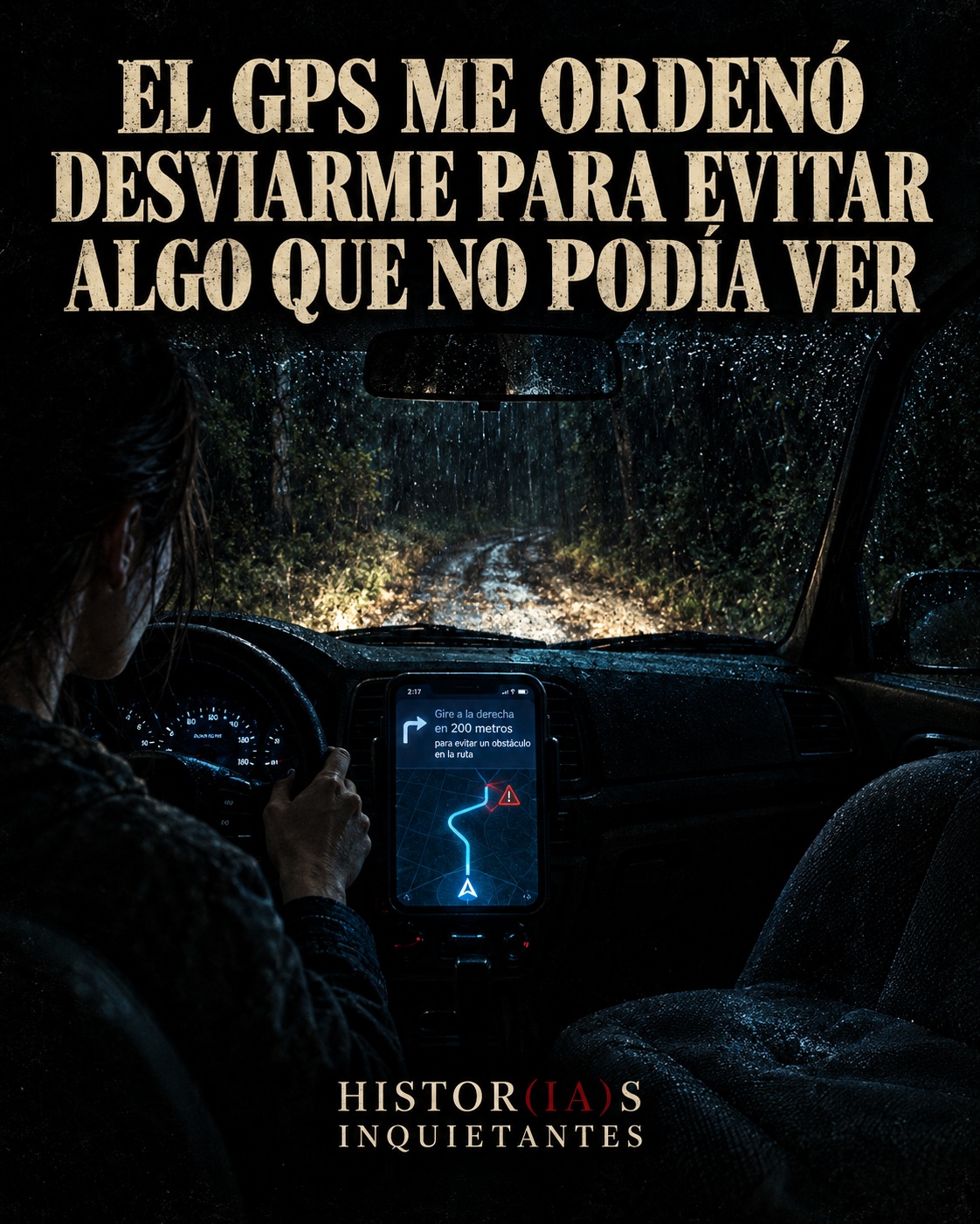 El GPS me ordenó desviarme para evitar algo que no podía ver