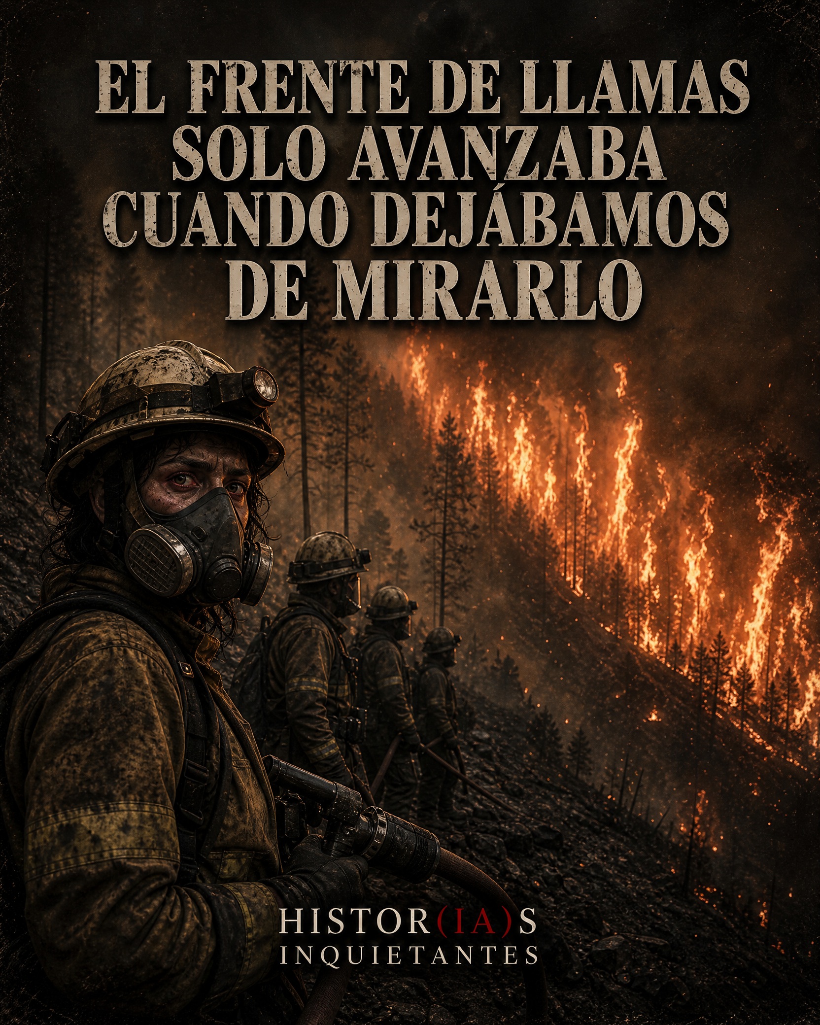 El frente de llamas solo avanzaba cuando dejábamos de mirarlo