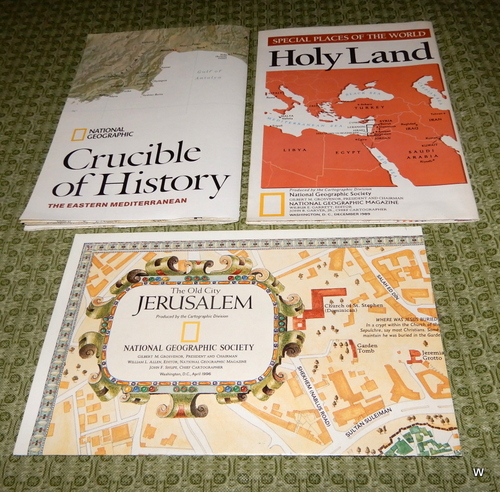 Israel / Palestine Map Set - Eastern Mediterranean Crucible of History, The Old City Jerusalem 