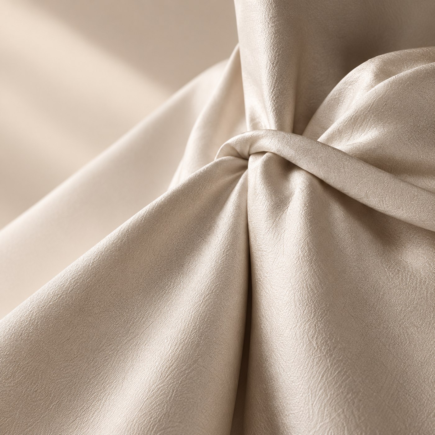 Champagne silk fabric detail