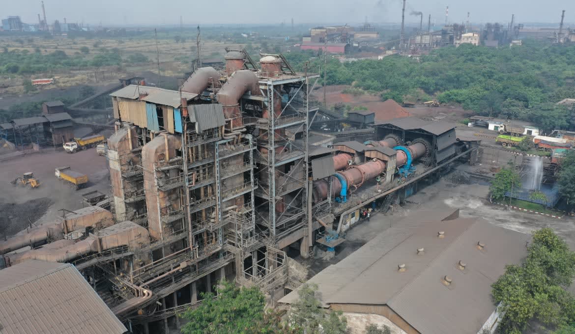 Sponge iron production facility in India - representative image