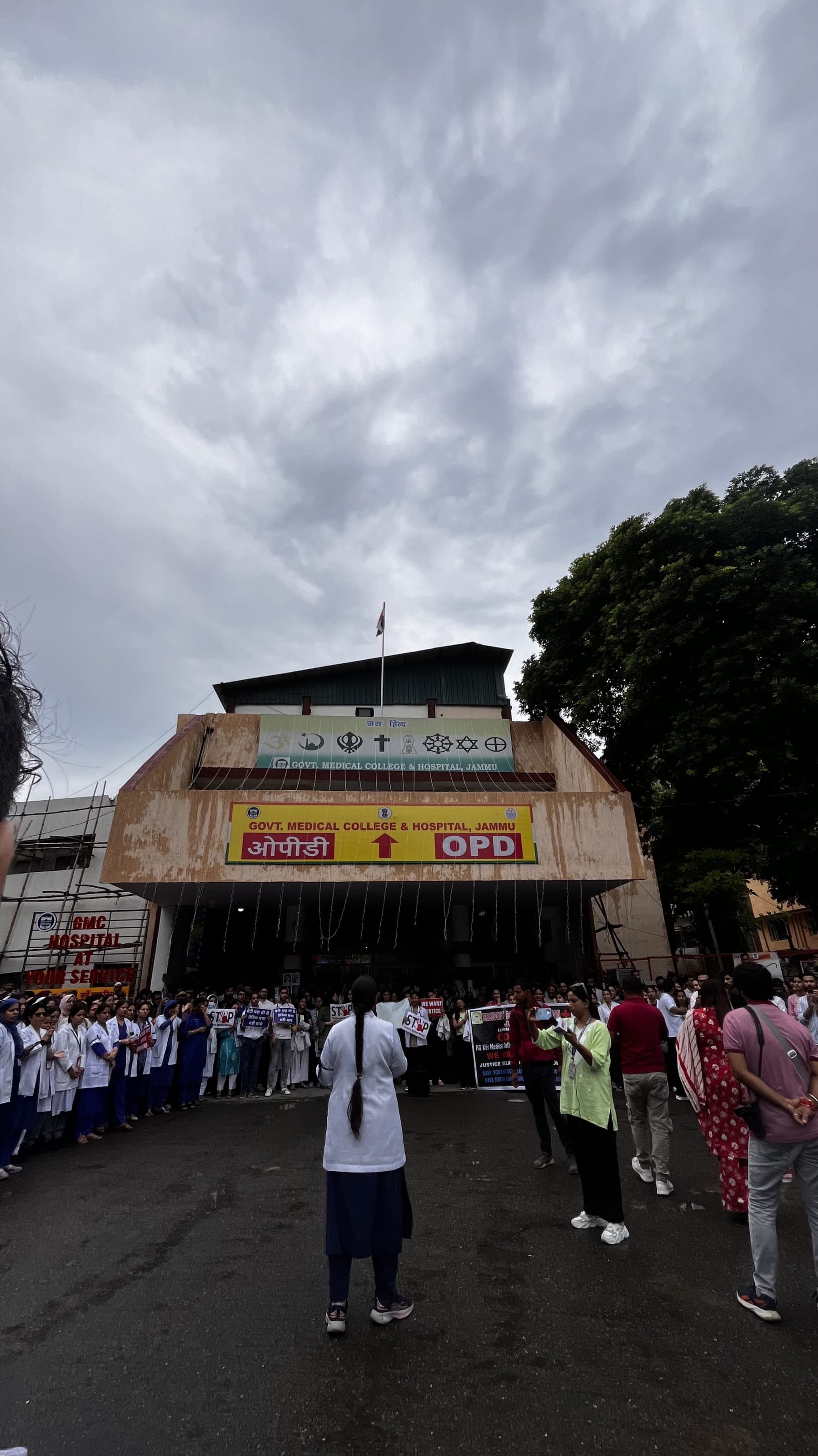 Medical students outside Government Medical College Jammu - file photo