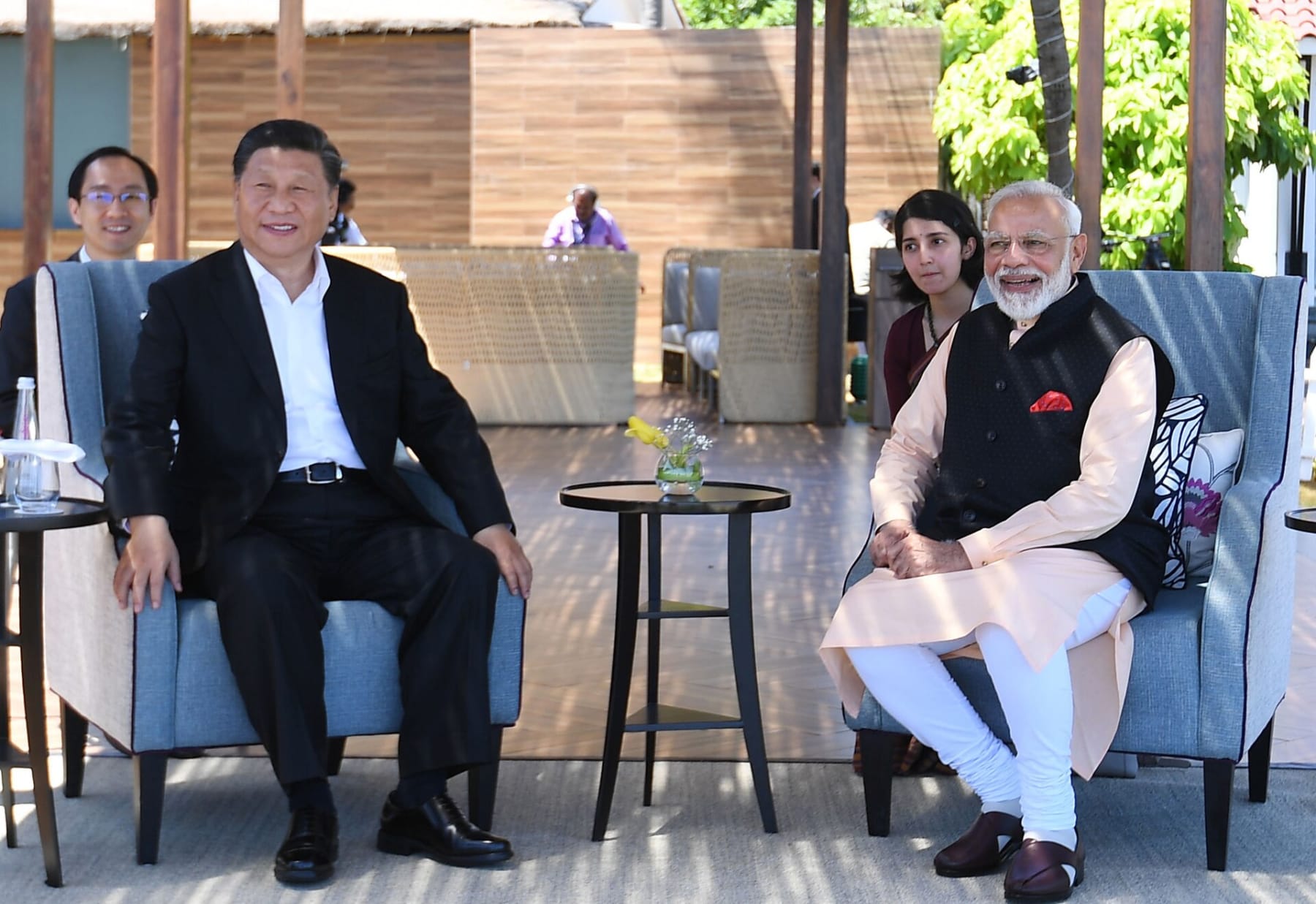 Prime Minister Narendra Modi and Chinese President Xi Jinping at Mamallapuram in 2019 - file photo