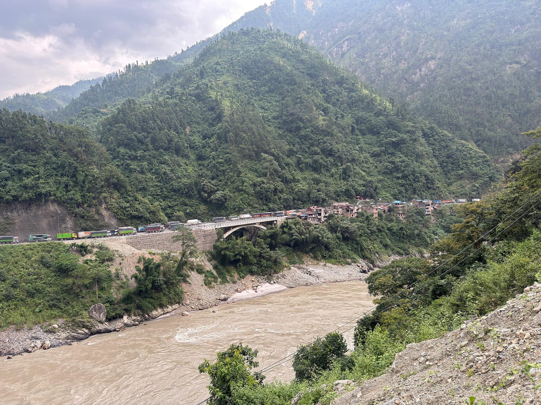 Landslide terrain in Tuinkhola, Nepal