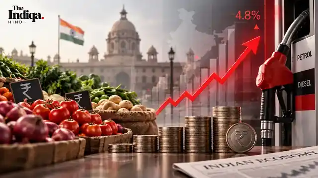 भारत में महंगाई, खाद्य कीमतों और ईंधन लागत का THE INDIQA HINDI AI-generated editorial visual