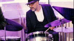 Image: Omar Hayes on drums