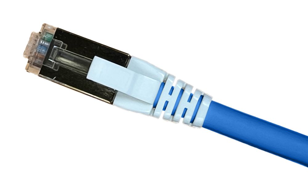 R&Mclassic Patch Cord, Cat. 6, shielded, blue, LSZH, TIA 568A - Plug ...