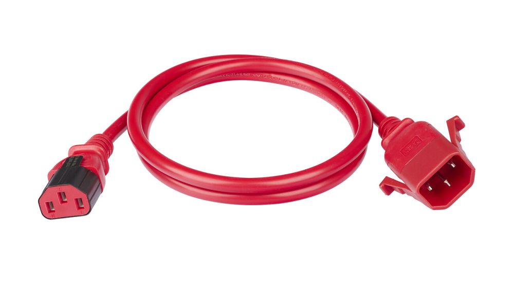 Power Cord PDU C14 P-Lock to C13 red 3m - eCatalog