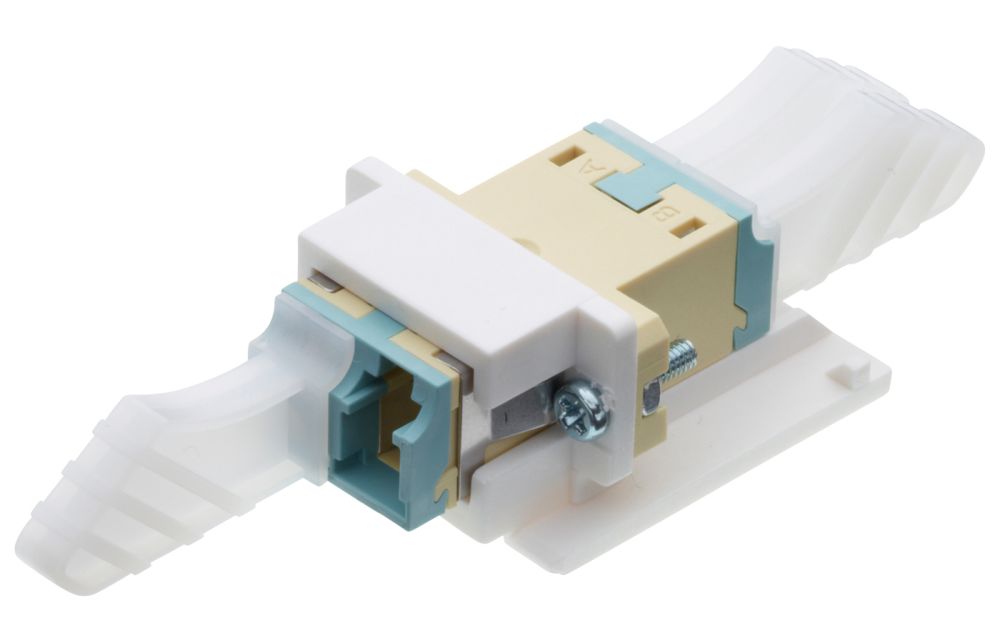 Universal Adapter LC-Duplex PC, turquoise, ceramic MM, M - eCatalog