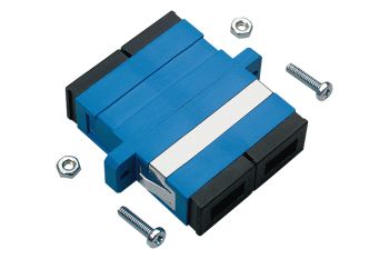 Adapter SC-Duplex PC, blue, ceramic SM, C, screwable