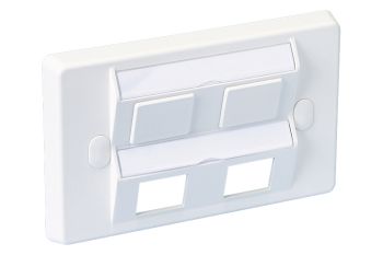 503 Outlet 118x72, 4x1-Port, pure white