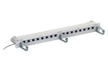 19" 1U Patch Panel 16xRJ45/s, Cat. 6